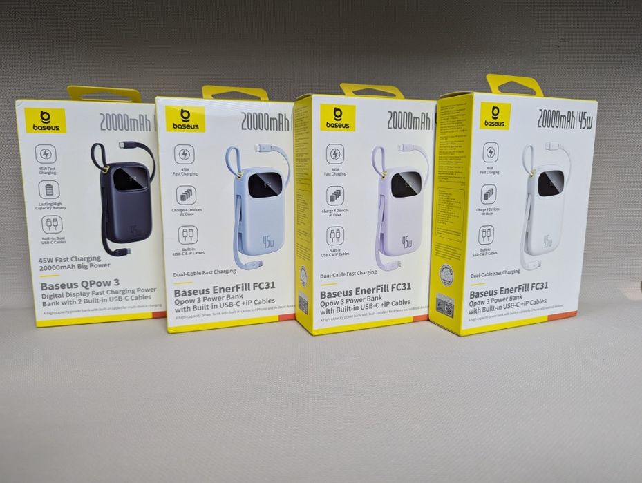 Baseus FC31 20000 mAh 45W Павербанк для iphone + type-C mini power ban