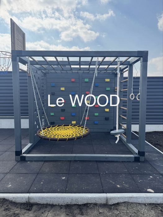 Майданчик дитячий. Куб. Комплекс. Скелелазка. Гойдалка. Гірка. Будинок