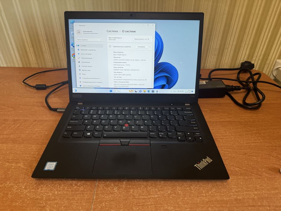 Ноутбук Lenovo T490s core i5 8gen fulhd ips