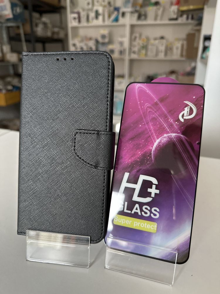 Szkło hartowane i etui zamykane Fancy do SAMSUNG A56 5G