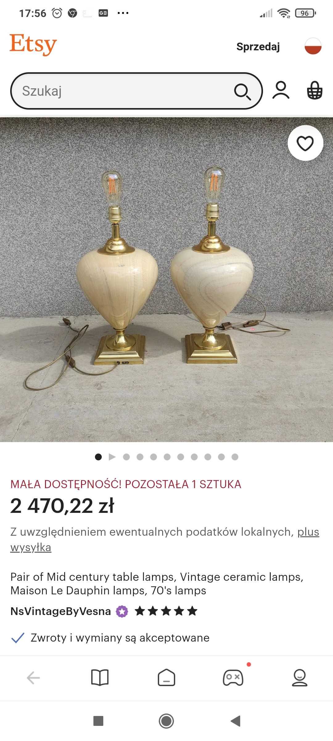 Lampa nocna stojąca Le Dauphin