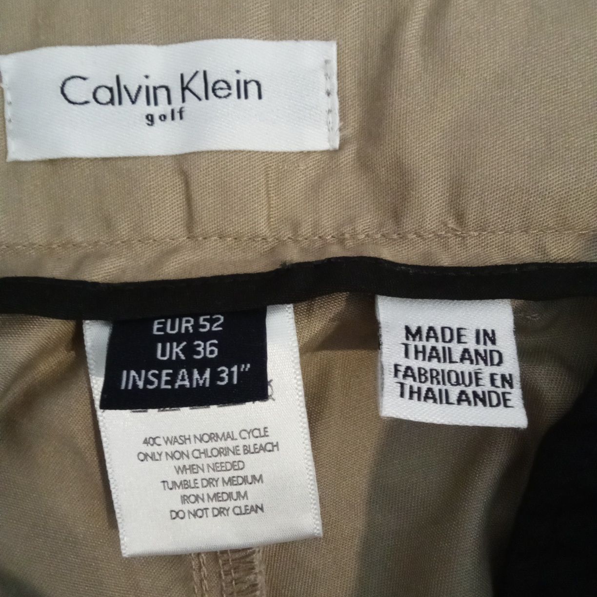 Calvin Klein beżowe spodnie męskie rozmiar L