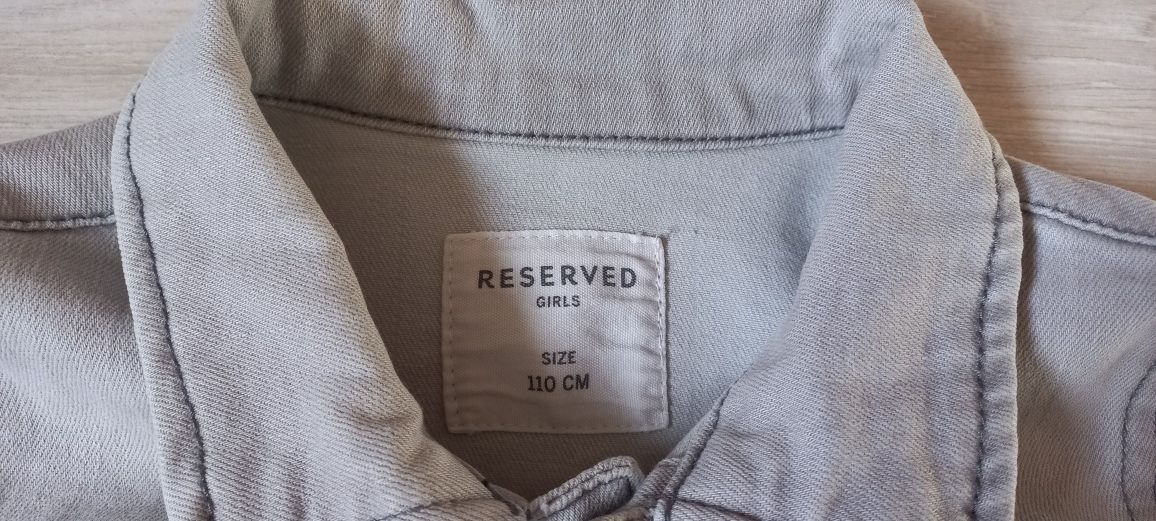 Reserved Kurtka jeansowa dziewczęca 110 katana szara