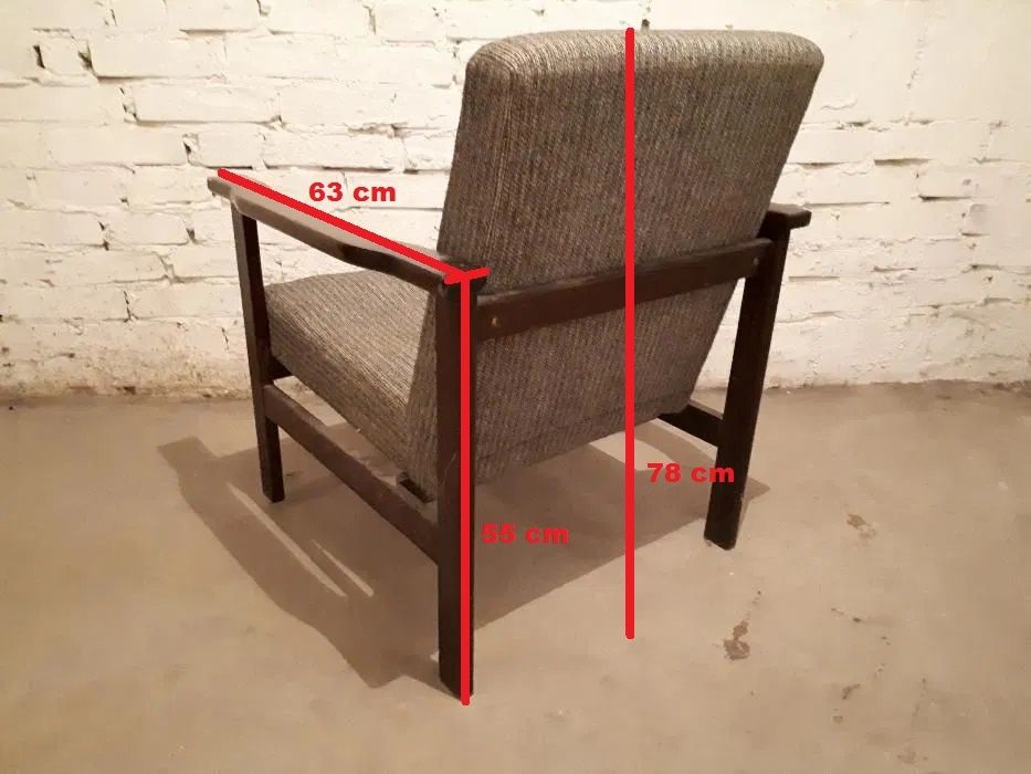 Stylowy Fotel PRL krzesło fotele pokojowe dwa fotele vintage loft