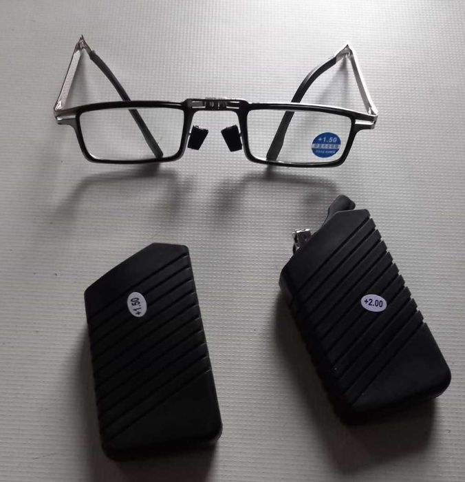складні окуляри для читання з чохлом з діоптрією +1.5 +2.0 унісекс