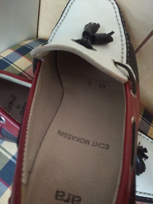 Ara mokasyny skórzane rozmiar 37,5 wkładka 24,5 cm półbuty