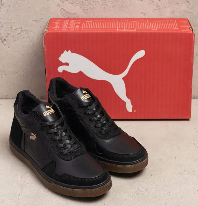 Повседневные зимние кроссовки Merrell кожаные черные с мехом мужские