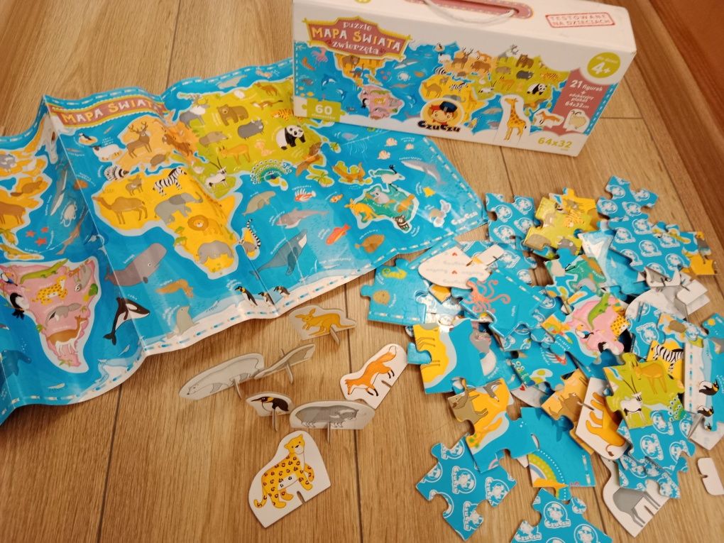 Puzzle CzuCzu- mapa świata i mapa Polski
