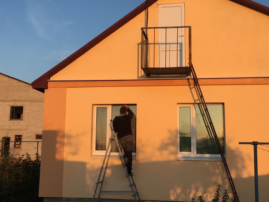 Утепление фасадов.Высотные работы