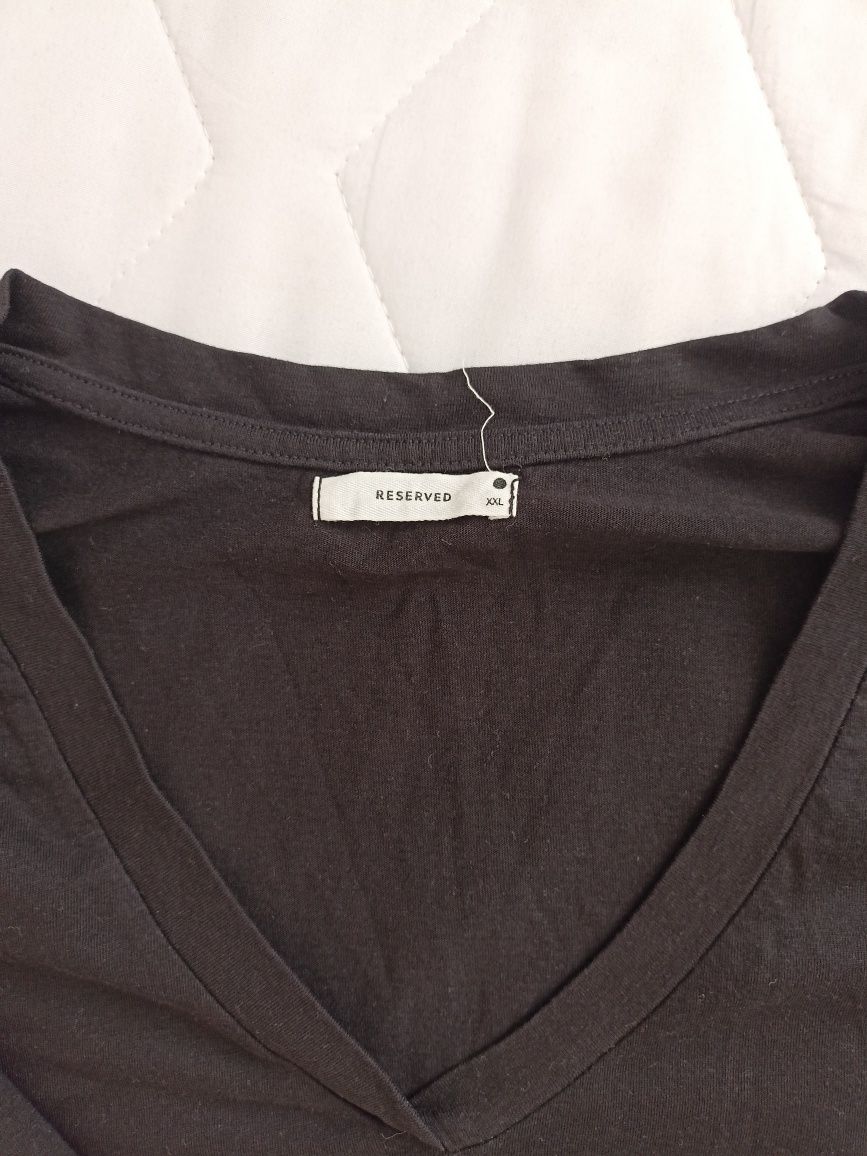 Klasyczna czarna bluzka/t-shirt, rozmiar 42 Reserved
