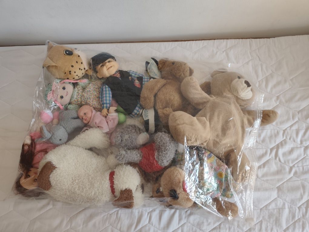 Torba zabawek ,przytulanki ,misie ,lalki