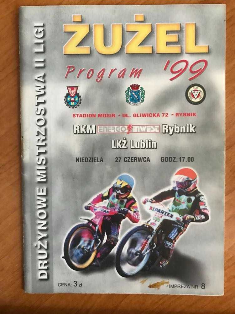 Program żużlowy DMP II Row Rybnik - LKŻ Lublin [Rybnik, 1999r.]
