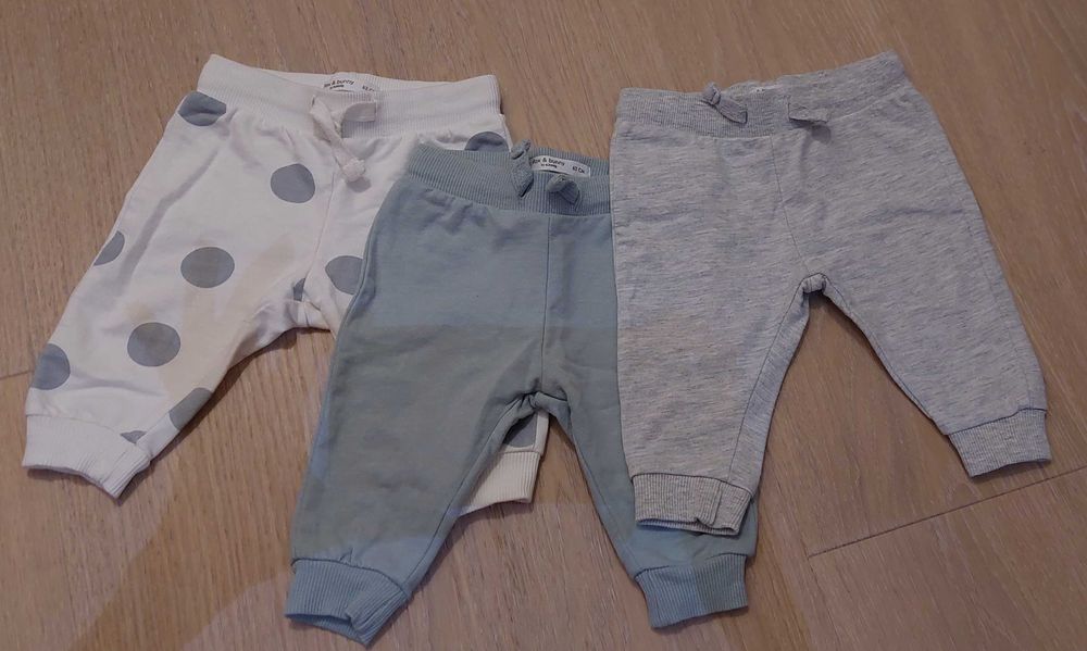 Spodnie niemowlęce dresowe 3szt. r.62