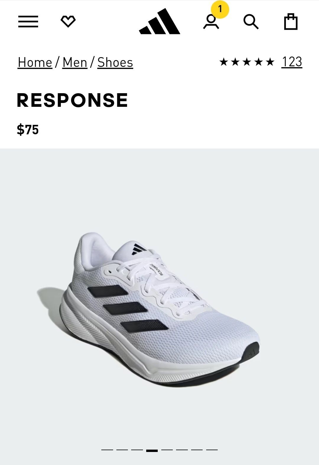 НЕДОРОГО! Оригінал! Кросівки чоловічі Adidas response 44 р