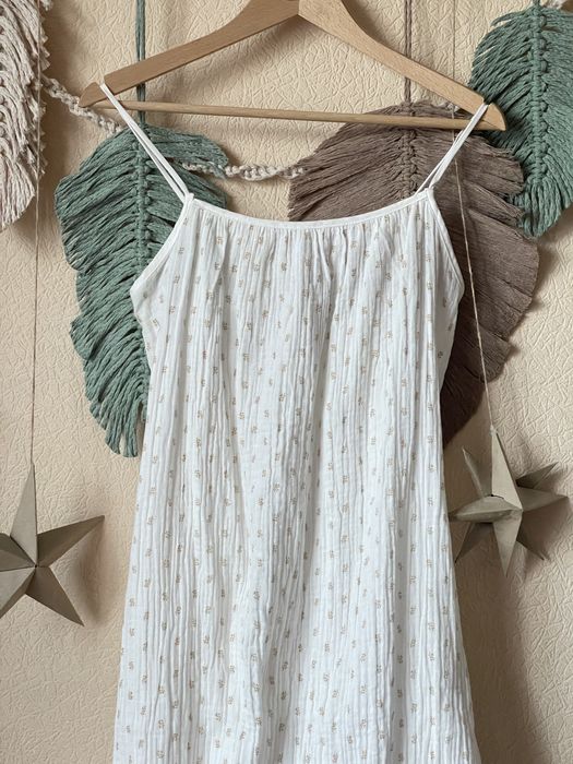 Максі мусліновий сарафан у квітковий принт муслін