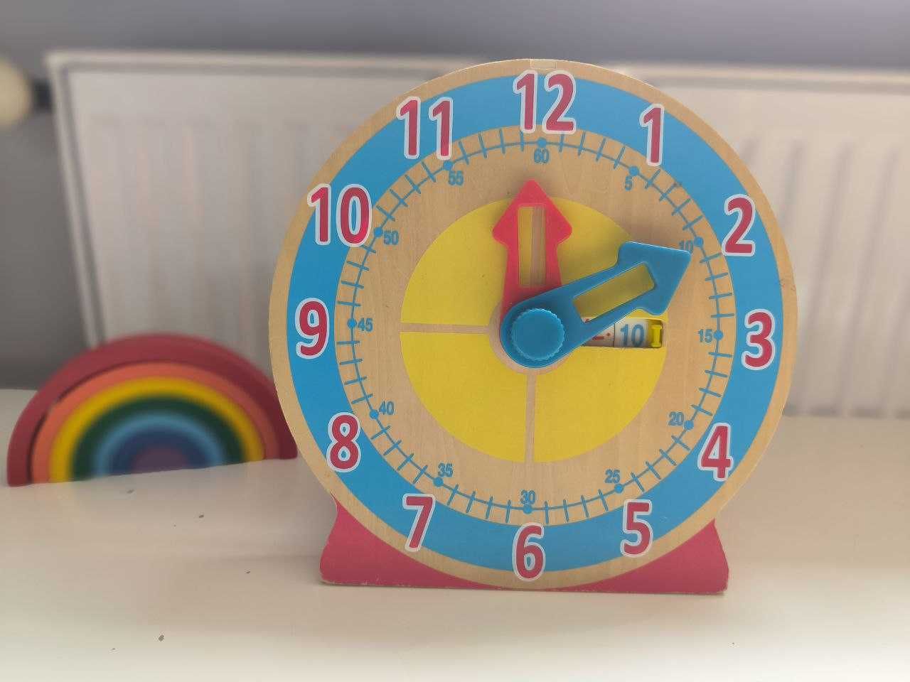 Turn and Tell Clock Developmental Toy Motor Skills Melissa & Doug 3+