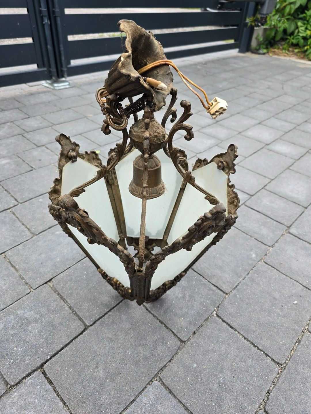 Żyrandol mosiężny