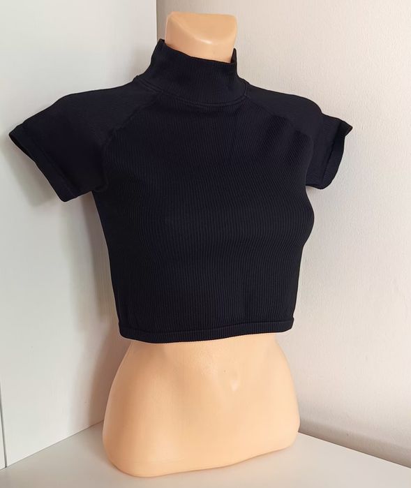 Top sportowy, prążkowany z półgolfem BumPro rozmiar l