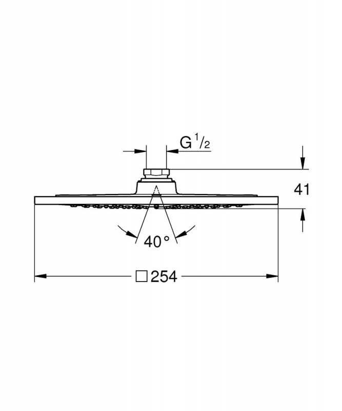 Deszczownica GROHE Rainshower F-Series  25,4x25,4 cm chrom