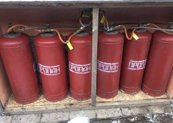 Баллон газовый 6 шт + газобаллонная установка