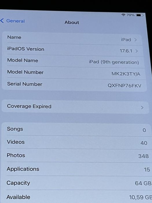 Ipad 9 geração (como novo)