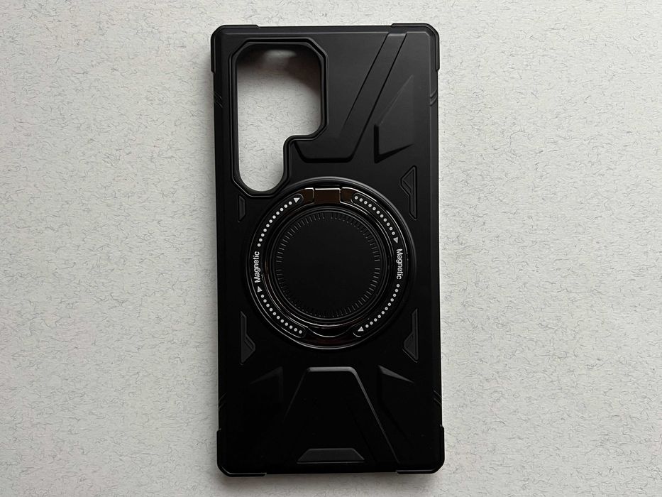 Samsung Galaxy S24 Ultra чохол Iron Grip магніт кільце чорний пластик