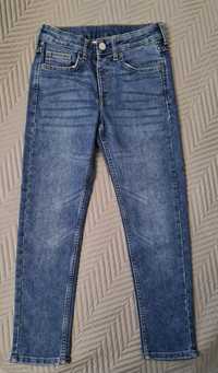 Spodnie, jeansy r.128 chłopięce h&m
