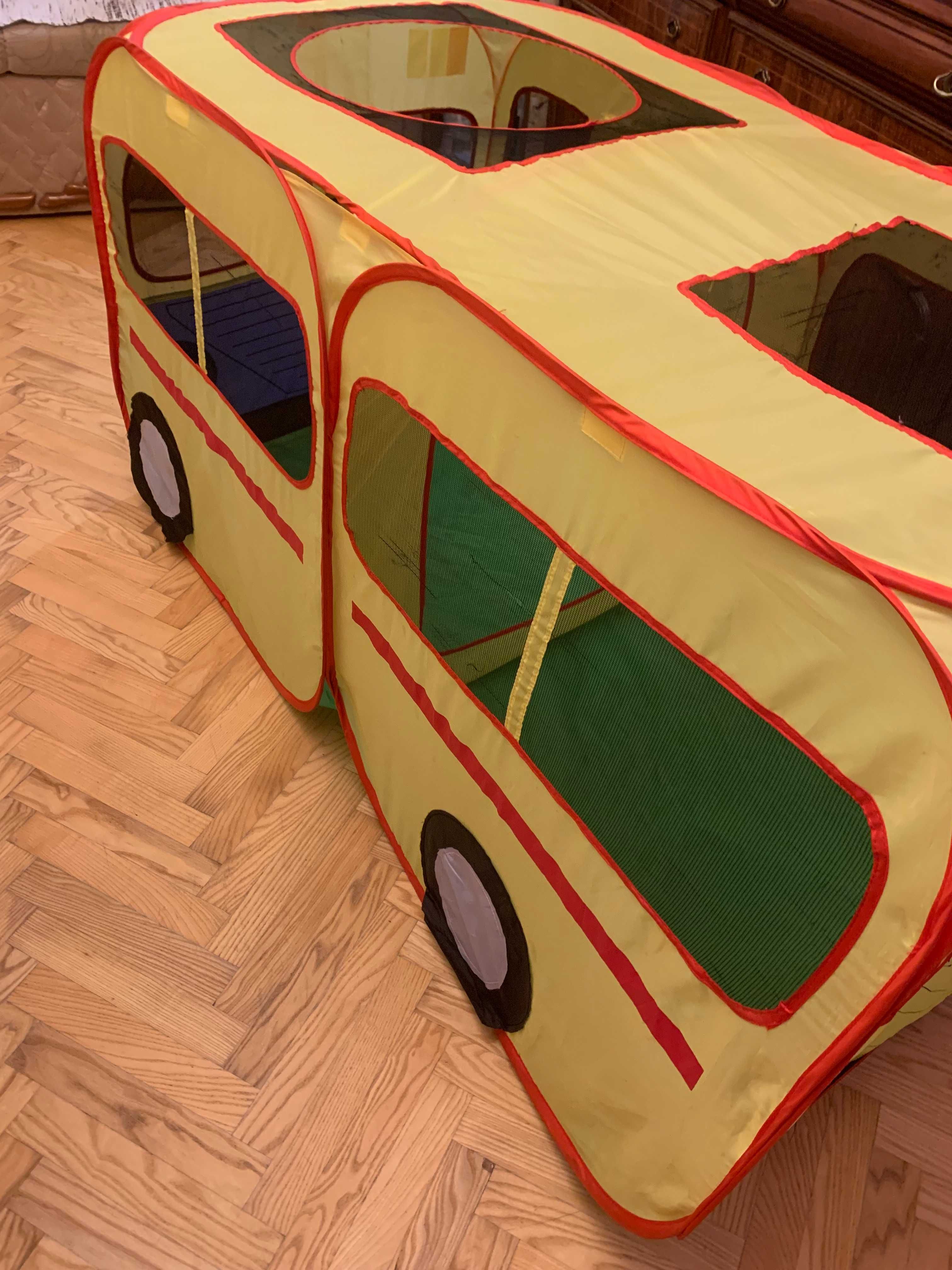 Детская игровая палатка в виде автобуса 150 см х72см высота 75см.