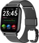 Smartwatch Popglory P66 czarny kolorowy wyświetlacz dotykowy