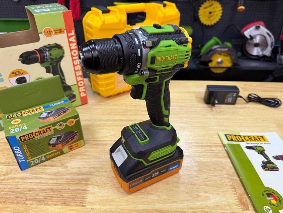 Потужний Шуруповерт Procraft + Високотовий Акумулятор Turbo 4.0Ah