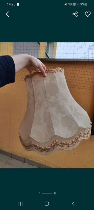 Duży starodawny klosz abażur do lampy antykŚrednica dolna 49cm
Średnic