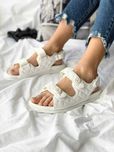 Босоножки Chanel White/Сандали Шанель/Босоніжки/Акція Останні 39,40,41