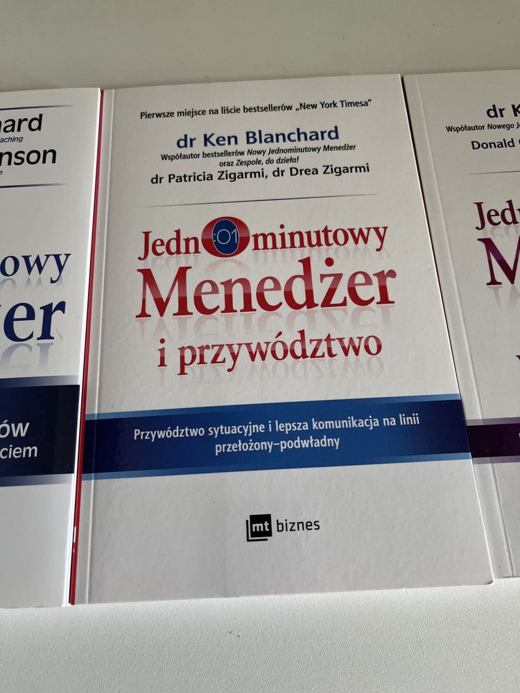 Zestaw 3 ksiazek. Jednominutowy Menedżer.