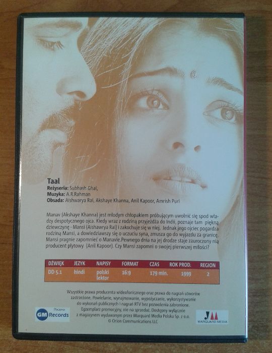 DVD: TAAL (bollywood, Aishwarya Rai)