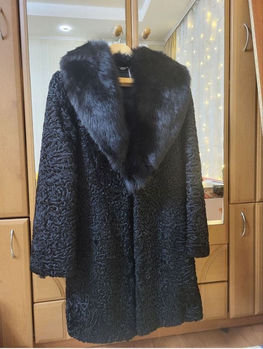 Шуба каракуль+песець