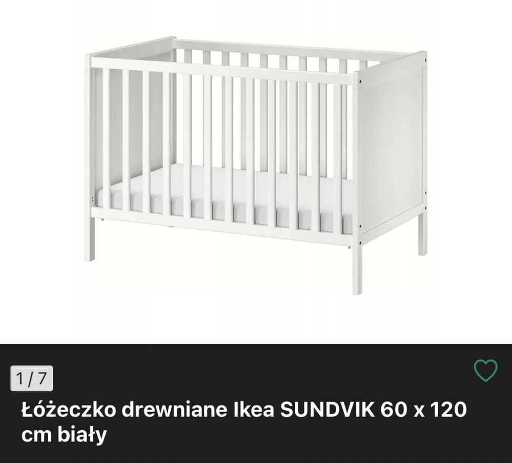 Lozeczko Sundvik Ikea i materac Vario Visco Premium