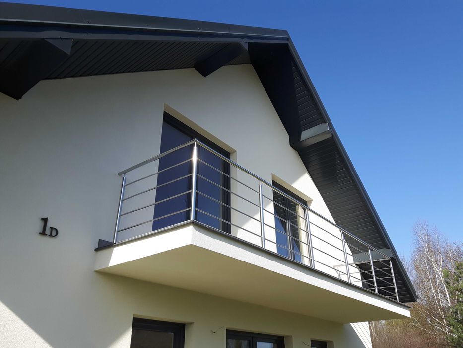 Balustrady ze stali nierdzewnej, schody, balkony, tarasy, zadaszenia