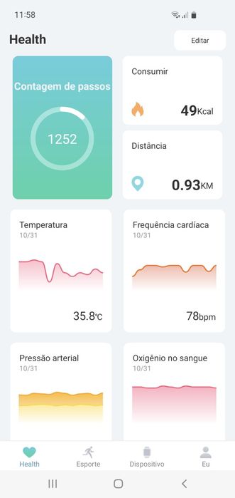 Pulseira Relogio Fitness Tracker HR