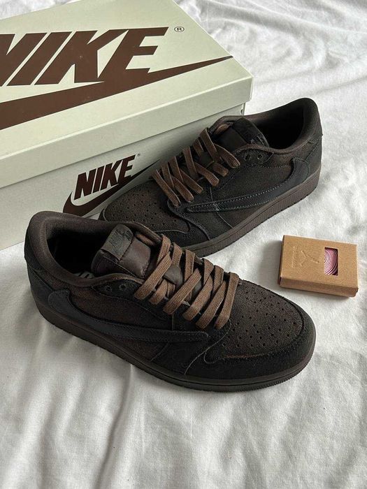 Кросівки Nike Air Jordan 1 Retro Low OG SP x Travis Scott Velvet Brown