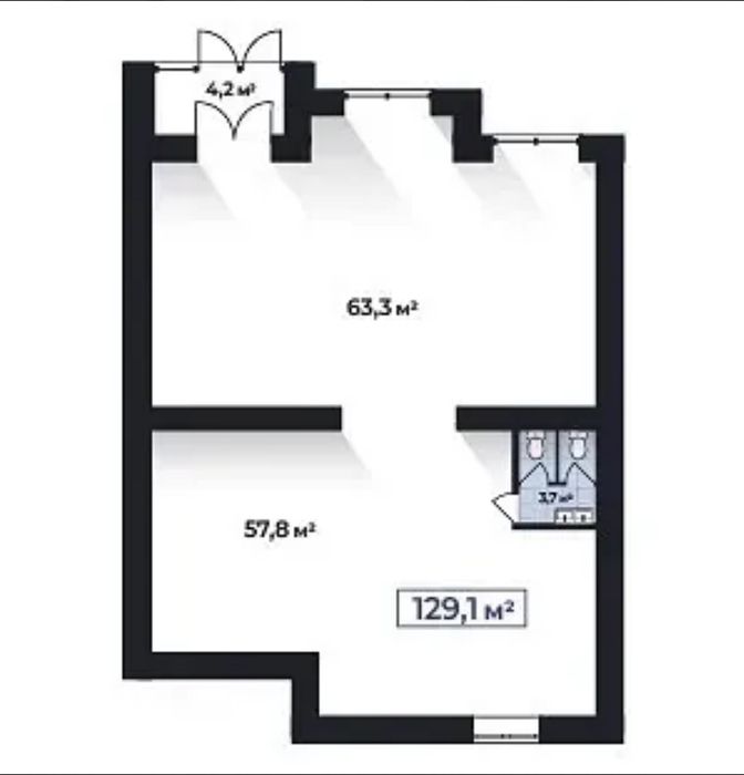 Фасадне приміщення в центрі міста, вул. Кисилевської