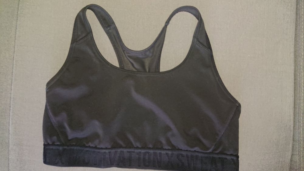 Top Biustonosz Sportowy Czarny H&M Sportowy