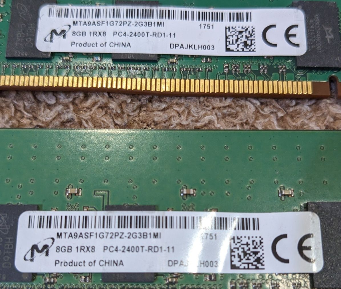 Micron ОЗУ память серверна DDR4 8 gb, 2400 Mhz ECC x99