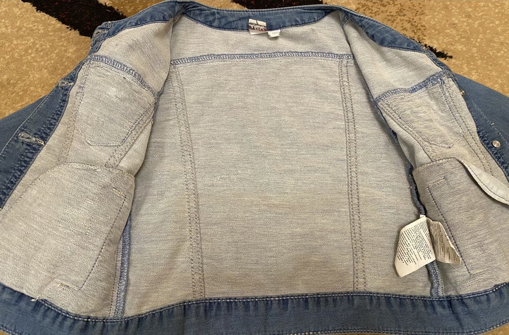 Пиджак джинсовый,куртка джинсовая детская для девочки на 122-128см IDO