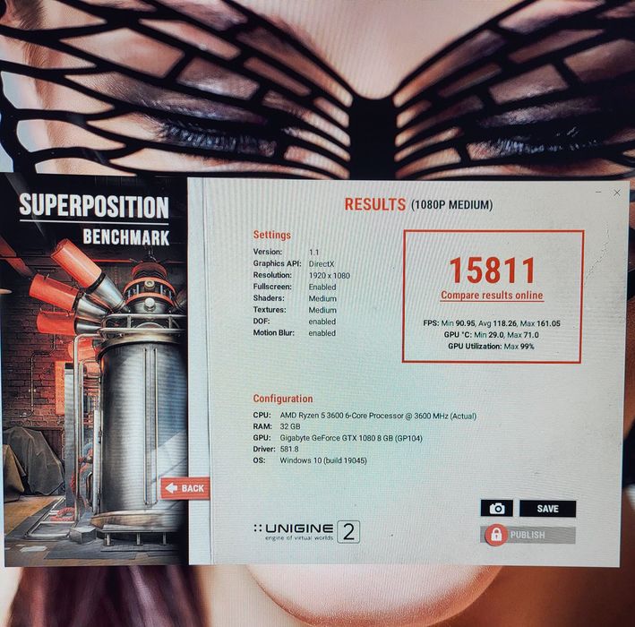 Ігровий ПК Ryzen 5 3600 / 32GB / 8GB Geforce GTX 1080