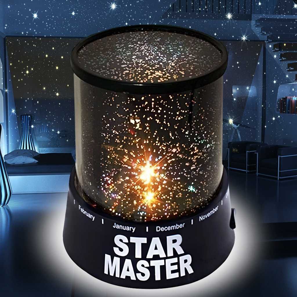 Дитячий нічник-проектор зоряного неба Star Master чорний