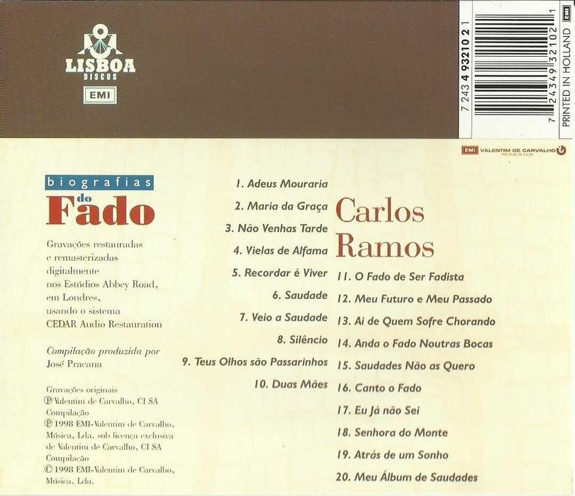 Carlos Ramos - Biografias do Fado