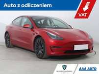 Tesla Model 3 Performance 82kWh, SoH 90%, Serwis ASO, Automat, VAT 23%, Skóra,