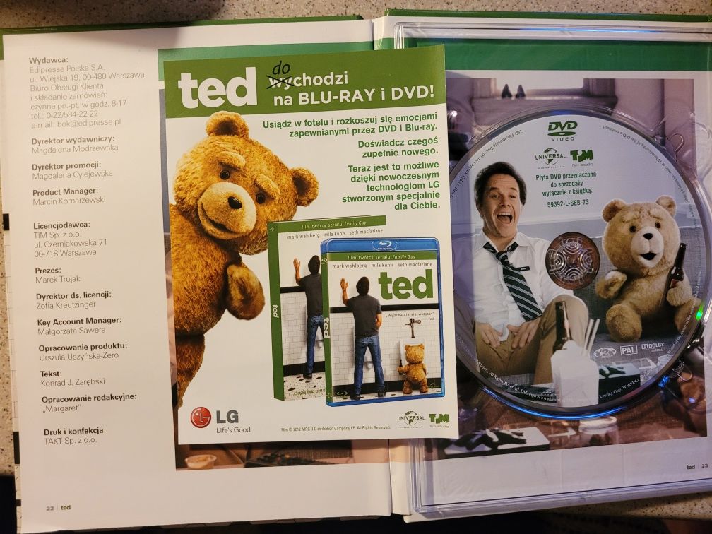 DVD Seth McFarlan TED 2012 Universal