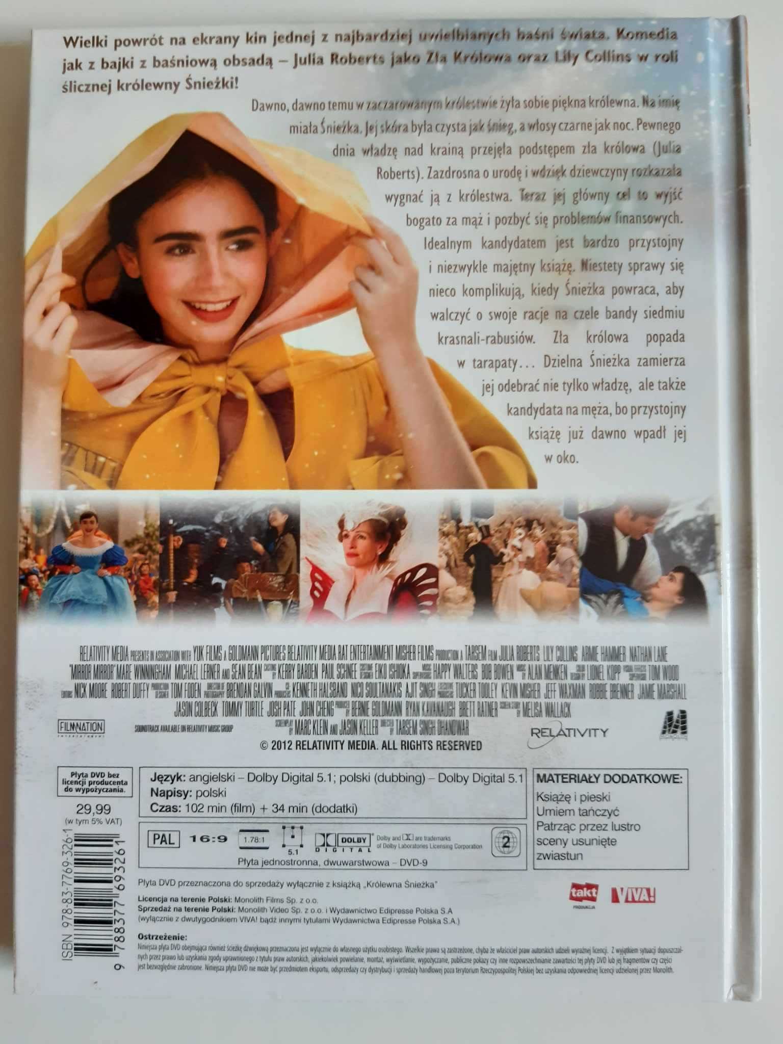 Film dvd Królewna Śnieżka, Julia Roberts, polski dubbing