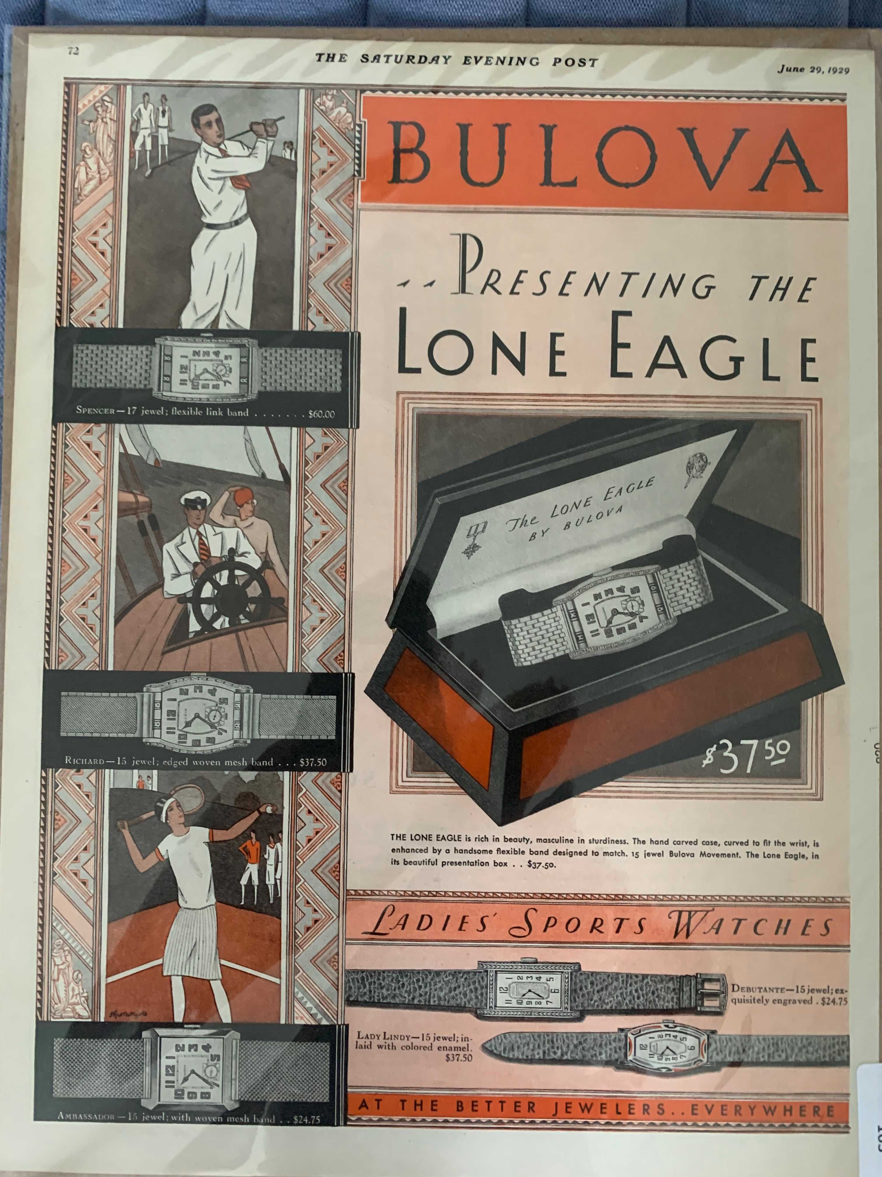 Zegarek marki Bulova model President Madison z 1929 roku